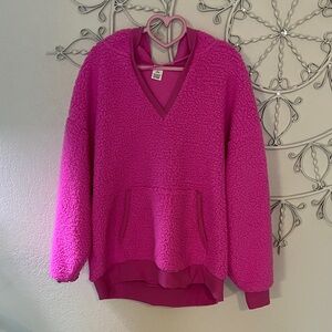 Victorias Secret Pink sherpa hoodie, size M